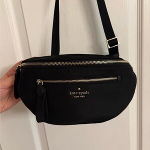 Kate Spade Black Crossbody with Gold Accents